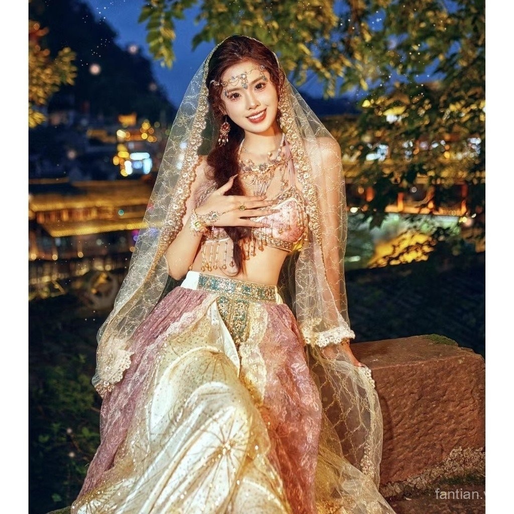 Dance Costume Exotic Style Photography Outfit Travel Photography Loulan Photo Shoot Dance Costume