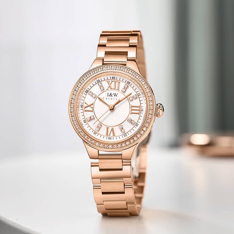 Đồng Hồ Nữ I&W Carnival 603L1 Chính Hãng Full Box Chống Nước Kính Chống Xước  BH5 năm Máy Pin-Quar
