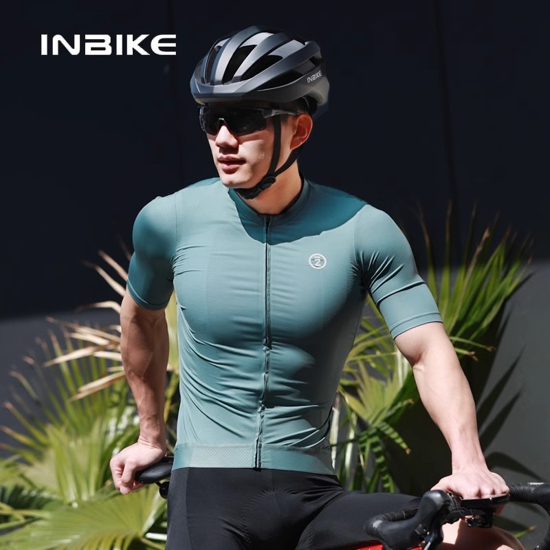 Áo Đi Xe Đạp Tay Ngắn Nam INBIKE - Thoáng Khí, Nhanh Khô, Có Túi