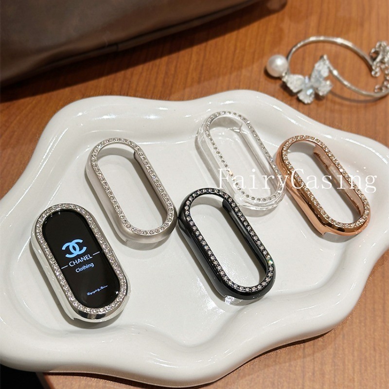 Biling Diamond PC Case Cover cho Xiaomi Mi Band 10 9 8 Khung cản bảo vệ cứng cho XIAOMI Band 10 Vỏ g