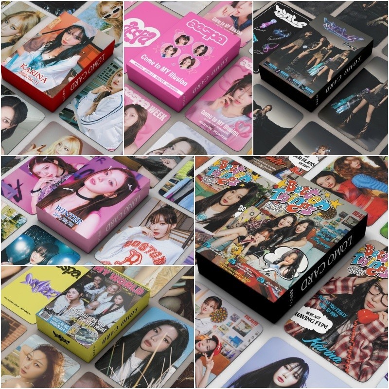 Tổng hợp set 55 lomo card Aespa