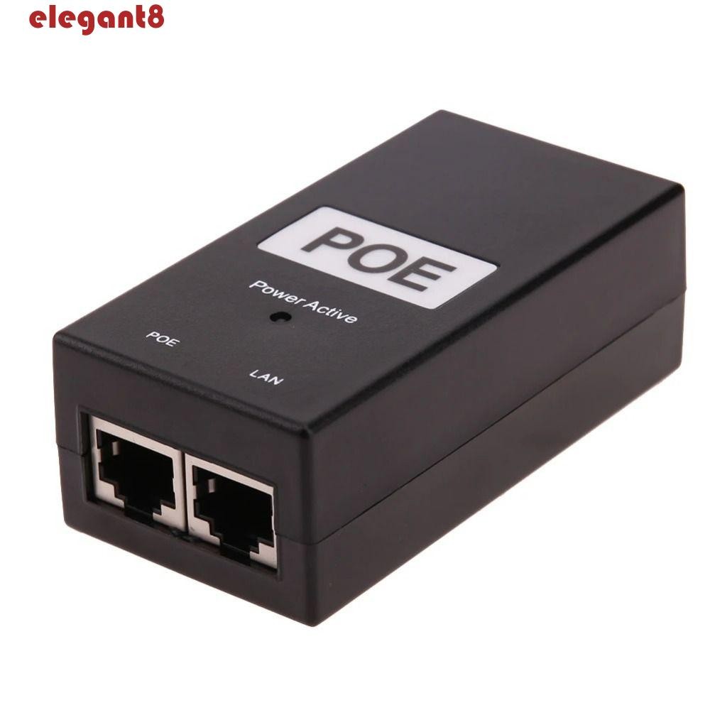 ELEGANT POE Power Injector, 24V / 48V 0.5A 100Mbps POE Power Supply, Thiết bị POE Desktop Đầu ra tươ