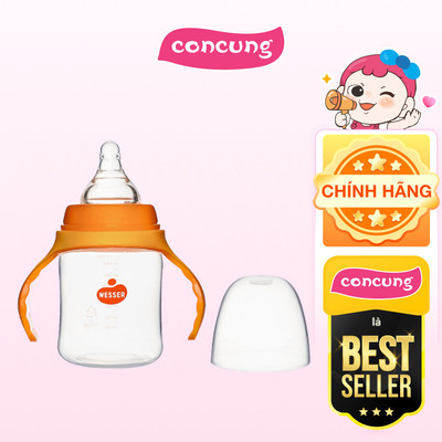 Bình sữa cổ rộng PP Wesser 180ml