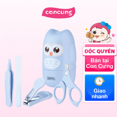 Bộ 4 dụng cụ chăm sóc móng Animo (Cú xanh, GH-JC6602)