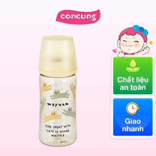 Bình sữa Moyuum thế hệ 3 PPSU 270ml (mèo vàng)