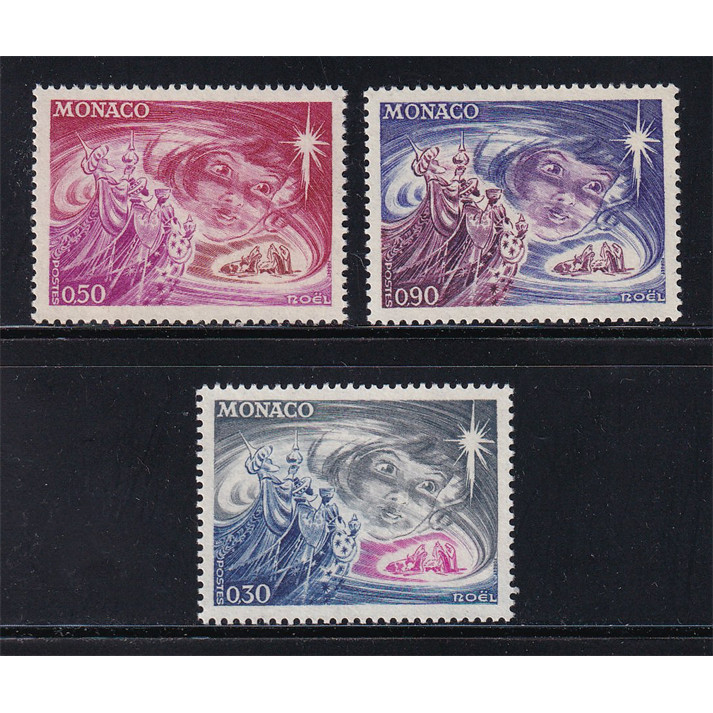 Bộ 3 Tem Bưu Chính Monaco - Giáng Sinh | Monaco - Christmas 1972 (3) | Mint