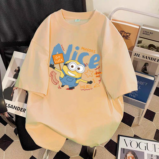 RANZIHUI Áo thun ngắn tay cotton nguyên chất 100%, họa tiết thời trang, thiết kế rộng cổ tròn, phù hợp cho cả gia đình