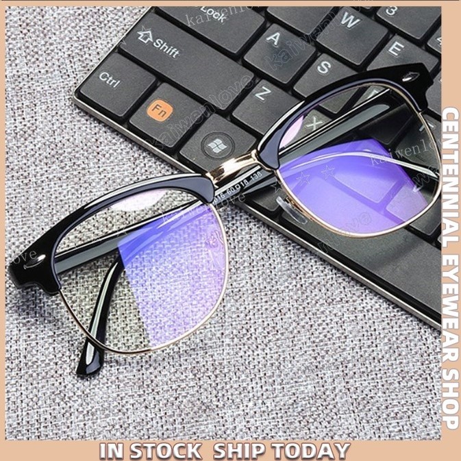 Kính Mắt Chống Bức Xạ Ống Kính Có Thể Thay Thế Kính Máy Tính Cổ Điển Browline Khung Retro Kính Mắt N