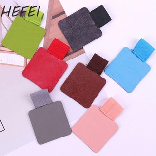 HEFEI Kẹp Bút Da PU Tự Dính Clipboard Phụ Kiện Văn Phòng Sổ Tay Kẹp
