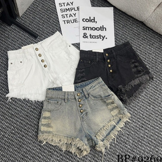 Quần Sooc Jeans tua rua gấu kèm 4 cúc, Quần short sooc jeans denim bò tua rua siêu HOT siêu sang Stylemarven WSH 206