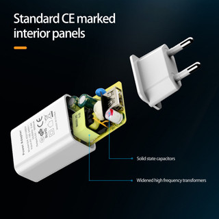 Đầu sạc Igreenrx Tương thích rộng rãi Phích cắm EU hiệu quả cao Chống cháy Sạc nhanh 5V1A Bảo vệ quá điện áp Sạc tường Phụ kiện điện thoại