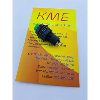 Nút nhấn đề ds-213 10mm 3a 250v màu xanh lá