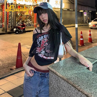 Lucidy áo phông áo thun nữ croptop baby tee Phong cách Dễ thương hàn quốc Fashion WCS2470GEE 29Z240717