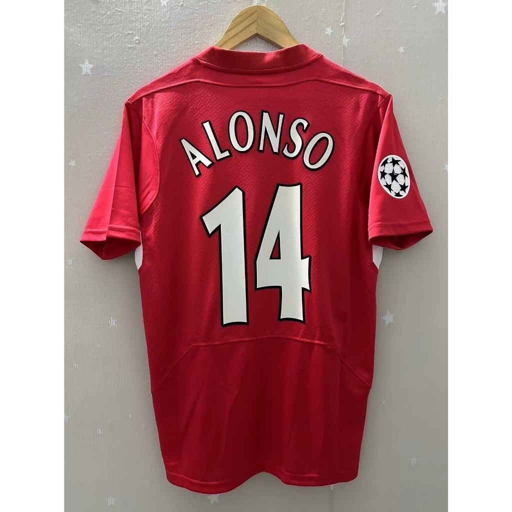 Áo Thun Bóng Đá Retrospective Liverpool Nhà, Cao Cấp, Tùy Chỉnh - Gerrard & Alonso