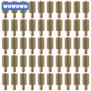 Wuwowu 50 Miếng Đệm Standoff, M3 9 + 4mm Nam Đến Nữ Hex Standoff Spacer, Chống Ăn Mòn Đồng Vàng Cho PC PCB Bo Mạch Chủ