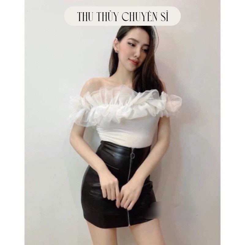 ÁO TRỄ VAI BÈO REN