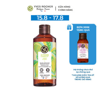 Sữa tắm dạng gel hương chanh yves rocher bath and shower gel lemon & basil 400ml