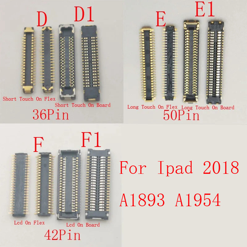 2 Chiếc Lcd Số Hóa Màn Hình Cảm Ứng Flex FPC Kết Nối Cắm Bảng Liên Lạc Cho IPad6 Air2 Air 2 A1566 A1