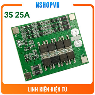 Mạch sạc xả và bảo vệ pin 3s 25A