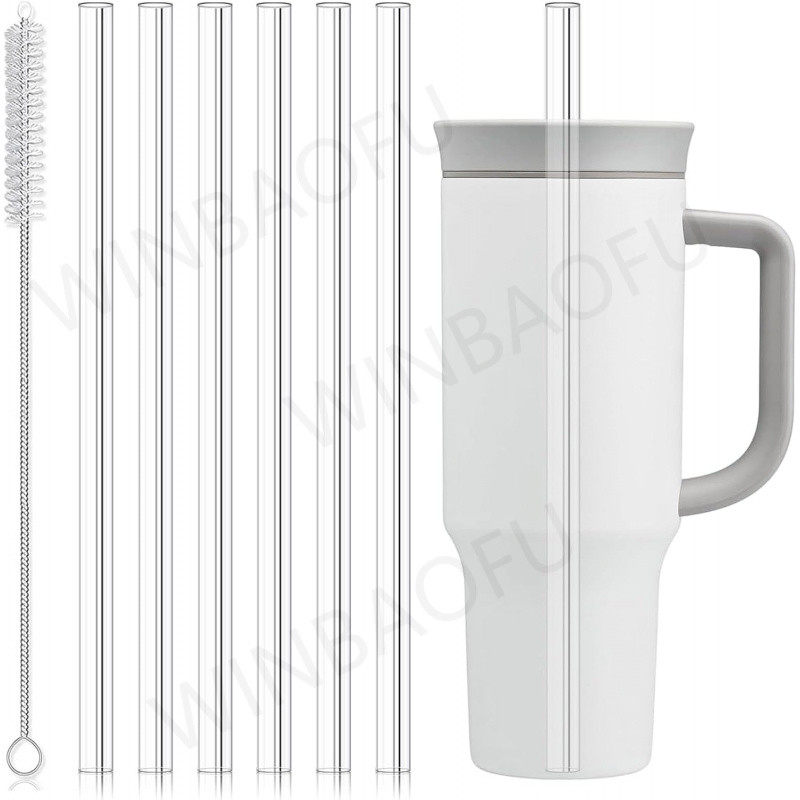 7 Ống Hút Thay Thế Cho Owala 40oz Tumbler, Ống Hút Trong Có Thể Tái Sử Dụng Có Bàn Chải Vệ Sinh Tươn