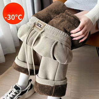 Quần ỐNg RộNg nhung kẻ cho nữ phiên bản rời nhung cừu Chenier dày dặn lót nhung phù hợp cho các cô nàng béo