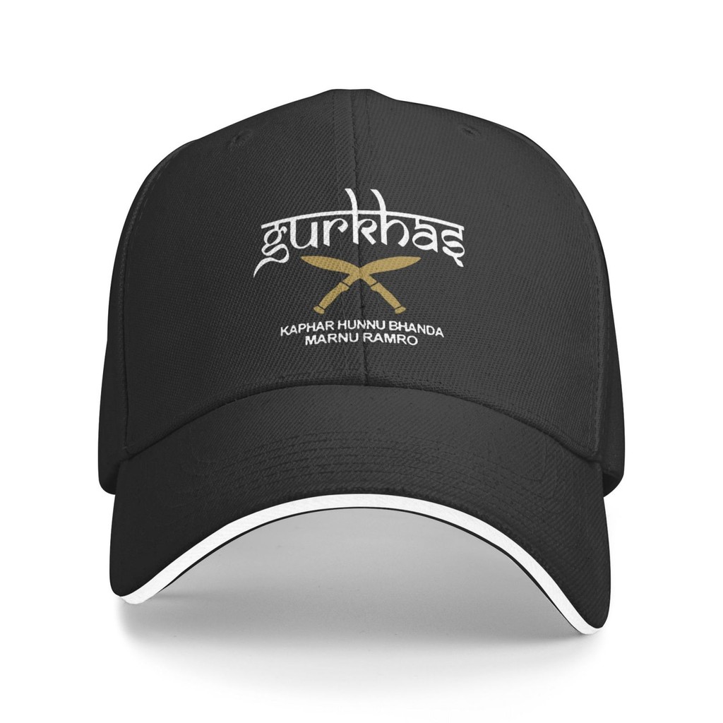 Mũ bóng chày 100% Cotton thời trang Nova Gurkha Gorkhas Nepal Britânico Royal Force Kukri Facas