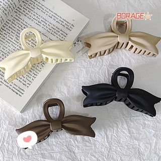 Kẹp vuốt tóc Hàn Quốc BORAG, Kẹp tóc nơ cao cấp 12,5cm, Kẹp tóc thời trang Barrette Kẹp cá mập tối giản Phụ kiện tóc tinh tế