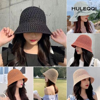 HULEQQI Mũ da lộn Panama Mũ ngoài trời Unisex thoáng khí Mũ ngư dân