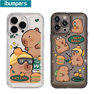 ibumpers Ốp Lưng iPhone Cute Hoạt Hình Capybara Họa Tiết Ốp Điện Thoại Trong Suốt TPU Silicone Mềm Chống Sốc Cho Iphone 15 14 12 13 11 Pro Max IP 7 8 Plus Iphon X XS XR
