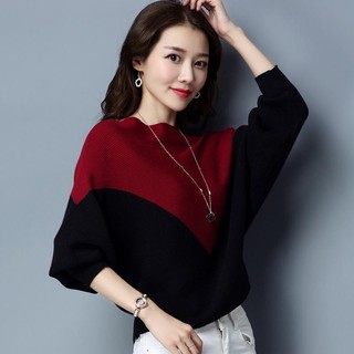  Áo len tay cánh dơi trang phục mùa thu ngắn cho phụ nữ trung niên áo mẫu mỏng xuân thu mẫu mới áo mặc trong dệt kim đầu thu kiểu Tây 
