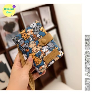  2024 Ví Đơn Giản Nữ Phong Cách Mới Học Sinh Dễ Thương Hai Có Thể Gập Lại Đa Năng Ly Hợp Ví Đựng Tiền Xu 