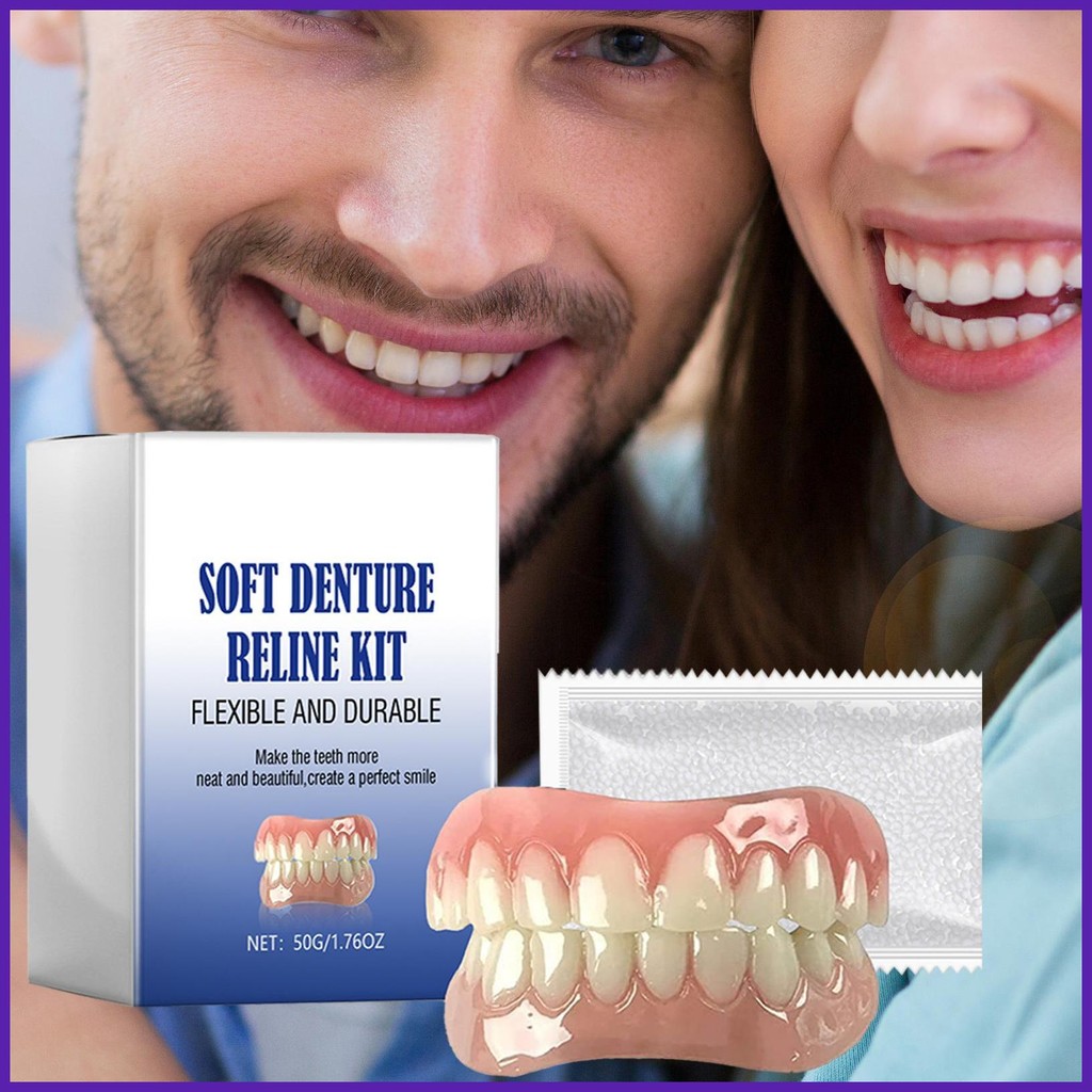 Bộ Răng Giả Silicon Reline Tạm Thời Răng Giả Răng Giả Silicone Răng Giả Reline Kit Răng Giả Cho Nam 