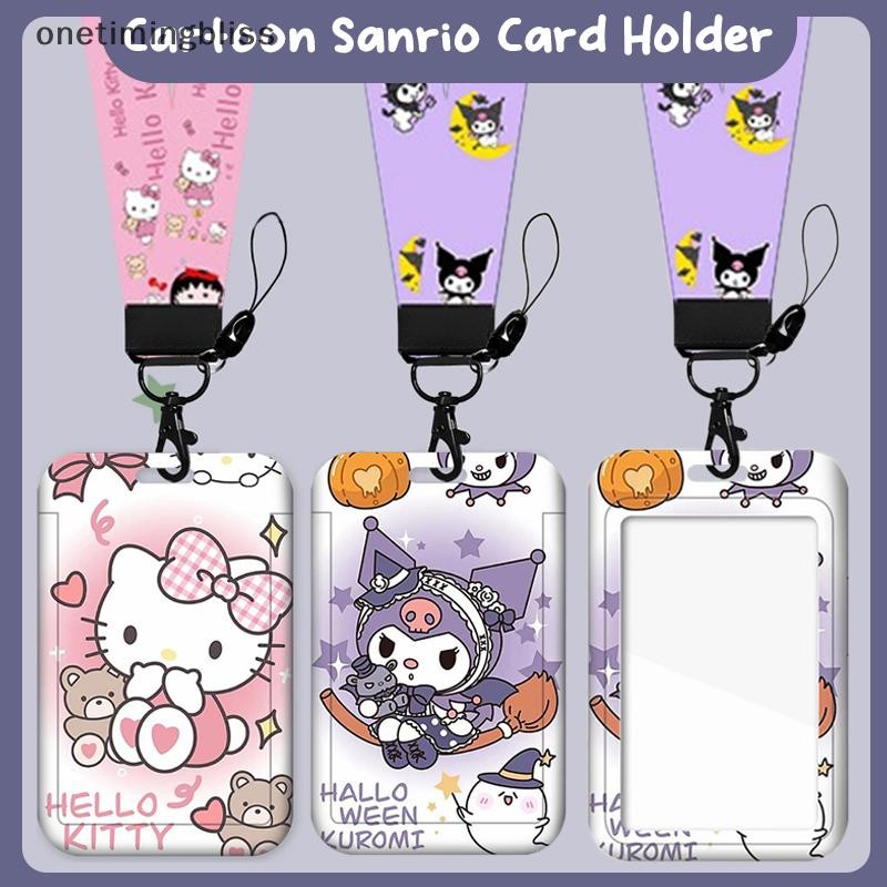Onetimingbliss Sanrio Hộp Đựng Thẻ Ảnh Kuromi Melody Hello Kitty Tay Áo Mặt Dây Chuyền Thẻ Bữa Ăn Thẻ Xe Buýt Vỏ Bảo Vệ OTB