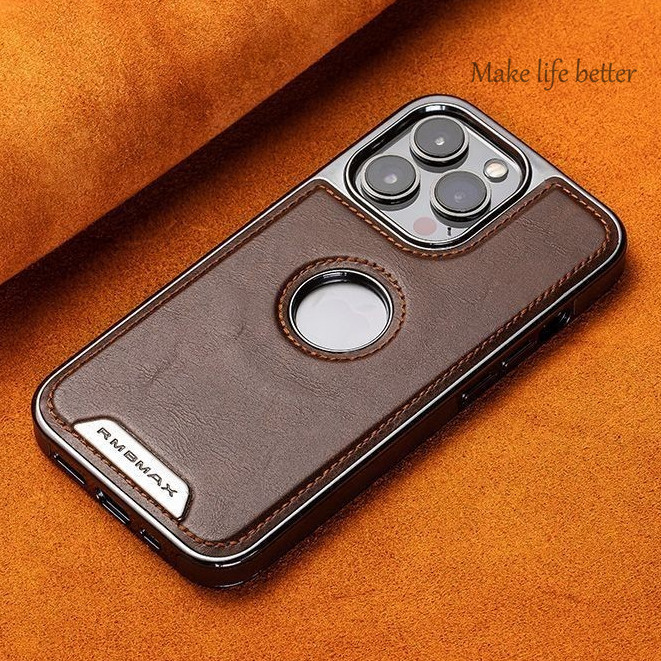 Lightweight luxury men's phone case with anti fall magnetic suction leather shell suitable for iPhone 15 ProMax premium leather texture iPhone 16 15 14 12 Pro Max