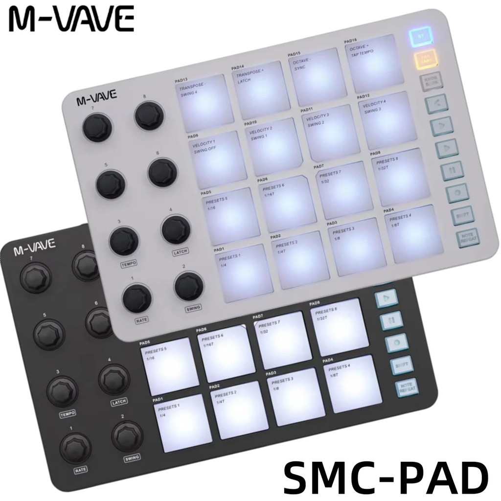 Bộ điều khiển MIDI không dây M-VAVE SMC-PAD Bàn phím gõ thích hợp Giao diện Type-C Thiết kế di động 