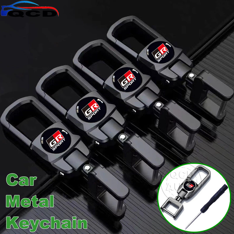 Móc chìa khóa kim loại ô tô đa năng Toyota GR 360° Xoay Giá Đỡ Chìa Khóa Chống Mất Cho 86 Yaris Vios
