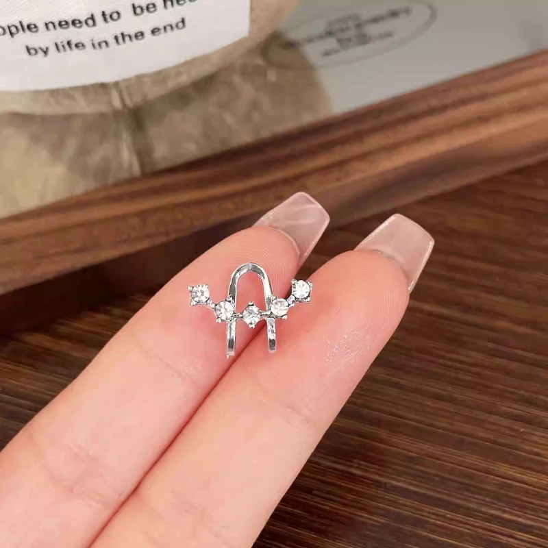 WeFlower Hoa Mini s925 Bạc Kẹp Bông Tai Cho Nữ, Pha Lê Hạt Arc, Quà Tặng | BigBuy360 - bigbuy360.vn