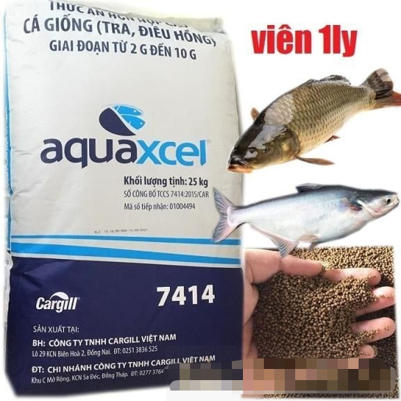 1kg Cám Cá 7414 Cargill Thức Ăn Cá Chép Thức Ăn Cá Trê cám Cá Tra Thức Ăn Cho Cá koi cám cá phi thức