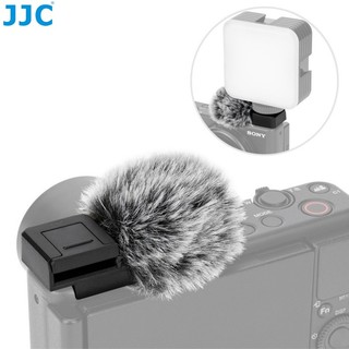 JJC Mic Wind Muff Kính Chắn Gió cho Sony ZVE10II ZVE10 ZV1II ZV1 ZV1F ZVE1 ZV-E10 II ZV-1 II ZV-1F micro Thu âm ngoài trời Bộ phụ kiện giảm tiếng ồn