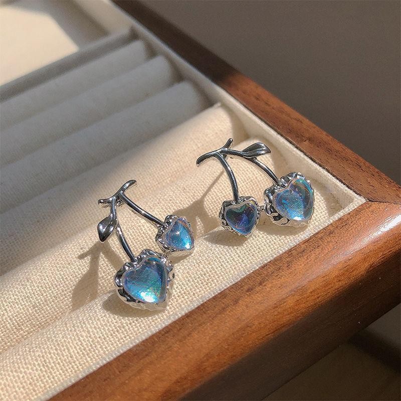 Sang Trọng Sweet Moonstone Cherry Earings - Kiểu Dáng Tinh Tế