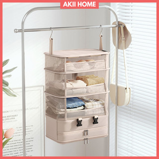 Túi đựng đồ du lịch nhiều tầng đa năng, túi treo quần áo đi công tác, gấp gọn, có tay cầm, có cài thanh đẩy vali G10