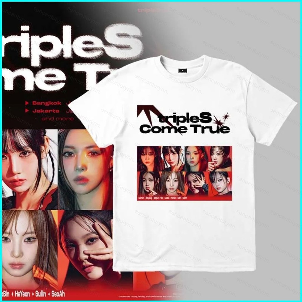 Áo thun mùa hè GN tripleS phong cách K-pop - Yoon SeoYeon, Jeong Hyeri, Lee JiWoo