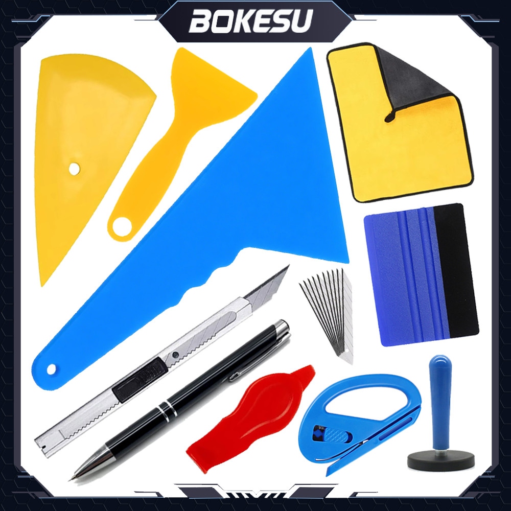 Bộ dụng cụ dán decal xe hơi dụng cụ dán decal vinyl bộ dụng cụ thi công decal vinyl kèm gạt nước