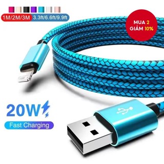 Cáp USB sạc nhanh cho IPhone 15 14 13 12 11 Pro Max Xs X XR 8 7 6 6s Plus SE 2 Apple IPad Dây sạc dữ liệu dây dài 1m 2m 3m