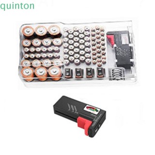 Hộp đựng pin QUINTON, Máy kiểm tra pin 2in1 di động, Giá đỡ pin treo tường có nắp Hộp đựng pin mở rộng bền bỉ tại nhà
