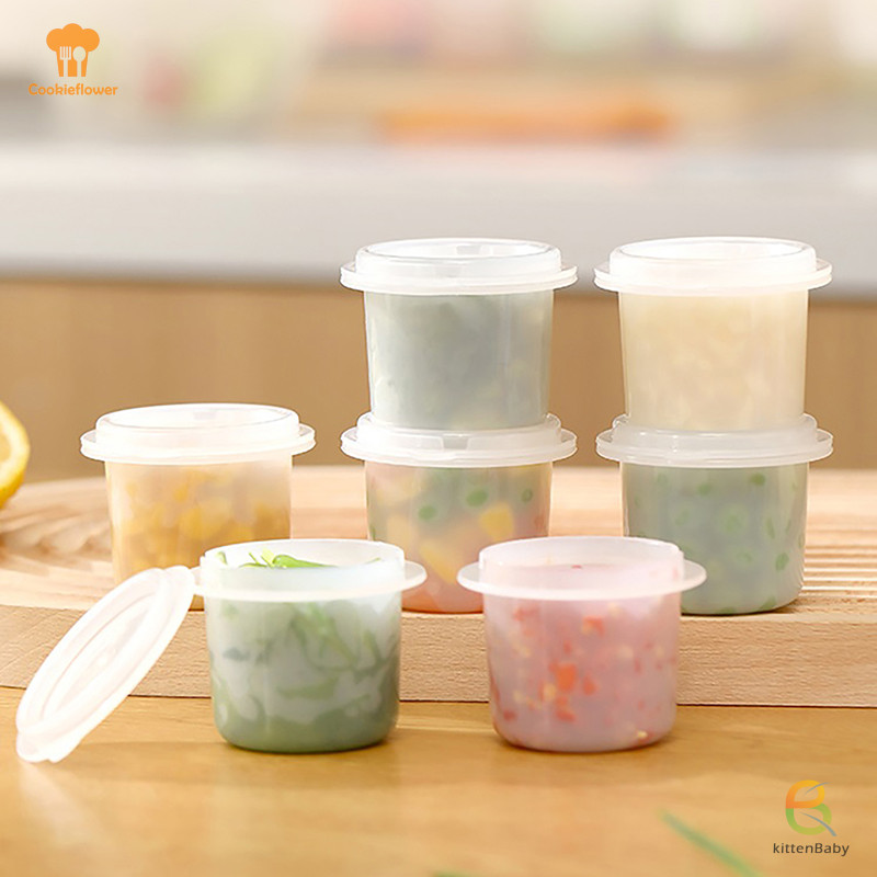 Kittenbaby 1 / 4 Cái Hộp Đựng Nước Sốt Nhựa Mini Hộp Gia Vị Salad Hộp Đựng Cho Ngoài Trời Di Động Thịt Nướng Gia Vị Lọ Dụng Cụ Nhà Bếp Mới