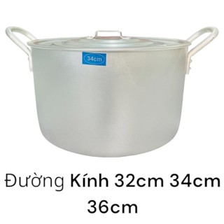 Nồi Nhôm Hải Phòng Team Xanh Đủ Size - 26cm 28cm 30cm 32cm 34cm 36cm nhôm việt nam