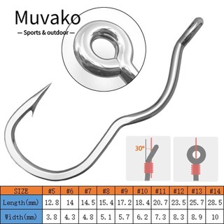 Muvako 12 Cái / gói Móc Cá Lật Tự Động, Móc Câu Cá Chống Trơn Trượt Thép Carbon Cao Có Dụng Cụ Câu Cá Mắt