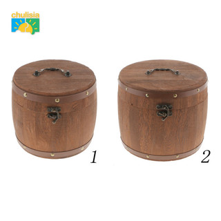 Hộp đựng trà thùng gỗ Hộp đựng nhà bếp kín khí kín có nắp và khóa _ S