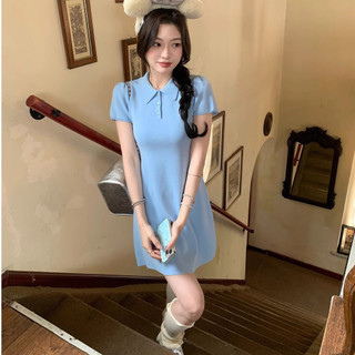 Kii Wii Váy ngắn cổ búp bê Hàn Quốc mới mùa hè dành cho nữ 240710